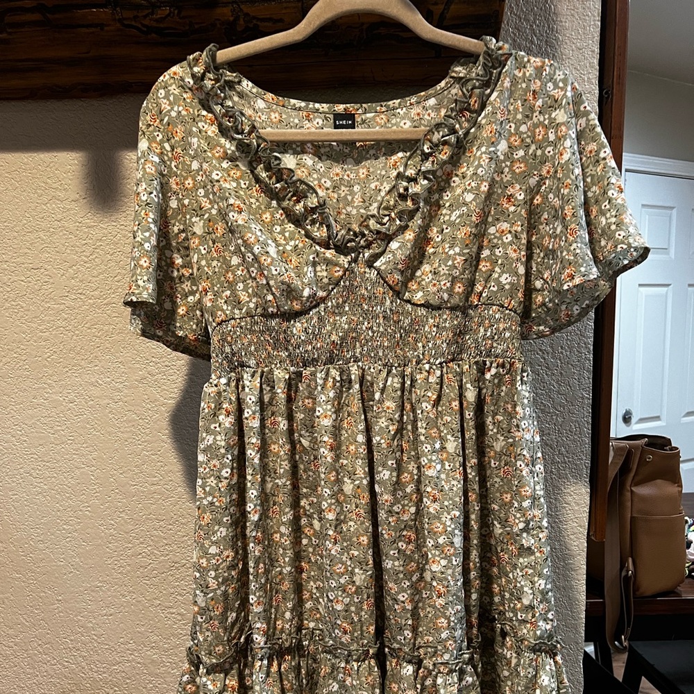 Fall floral dress